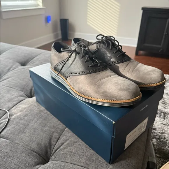 Cole haan Men's Gray &amp; Black Dress Shoes sz 11