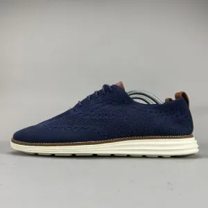 Cole Haan Original Grand Men’s Size 9 M Oxford Blue Wingtip Dress Shoes Knit GUC