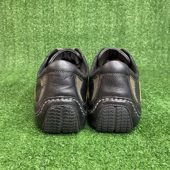 Cole Haan Sneakers Black Leather Shoes Mens Size 13 Driving Casual New W/ Defect