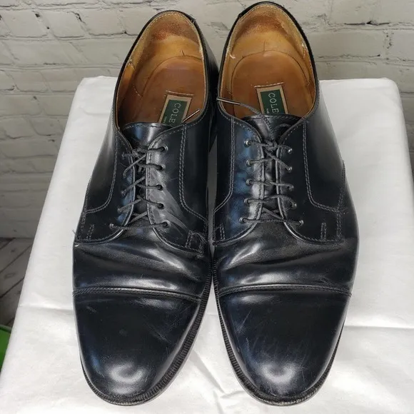 Cole Haan USA Black Leather‎ Lace Oxford Dress Shoes 8000 Men's Size 10D