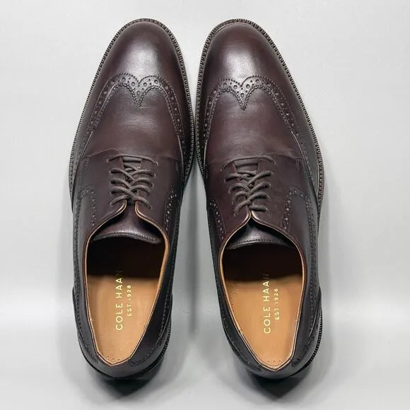 Cole Haan Warren Wingtip Oxford Mens Size 10.5 Dress Shoes Chestnut Brown C20320