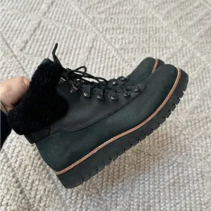 Cole Haan Zero Grand Explorer Waterproof Black Leather Hiking Boots size 7.5