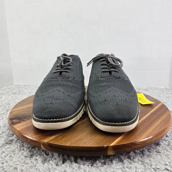 Cole Haan ZeroGrand Stitchlite Gray Knit Casual Oxford Dress Shoes Mens 9.5 M