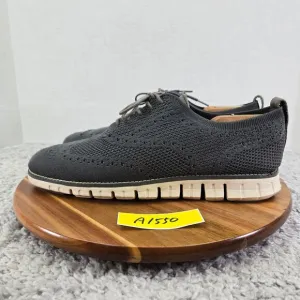 Cole Haan ZeroGrand Stitchlite Gray Knit Casual Oxford Dress Shoes Mens 9.5 M