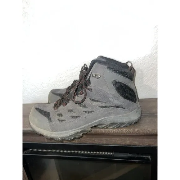 Columbia Crestwood Mid Waterproof Hiking Boots for Men 12 Wide W/Box Grey