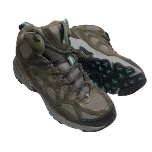 Columbia Omni Tech BL3638365 Leather Mesh Green Grey Women Hiking Boots 7