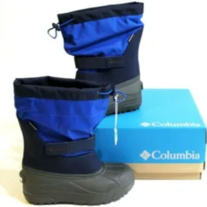 Columbia Snow Boots Youth Boy Size 4 Blue Black