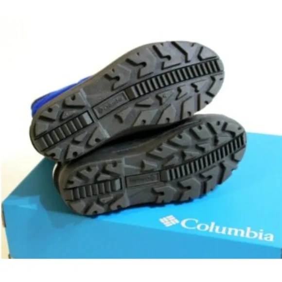 Columbia Snow Boots Youth Boy Size 4 Blue Black