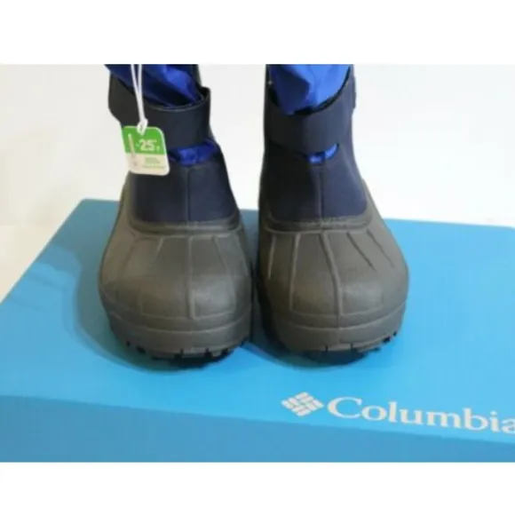 Columbia Snow Boots Youth Boy Size 4 Blue Black