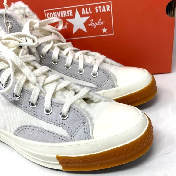 Converse Chuck 70 Sneaker Hi Vintage White Casual Womens Canvas Suede A04409C
