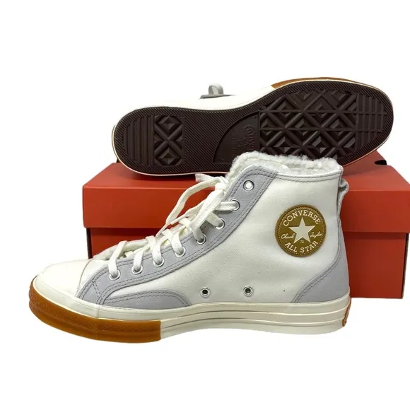 Converse Chuck 70 Sneaker Hi Vintage White Casual Womens Canvas Suede A04409C