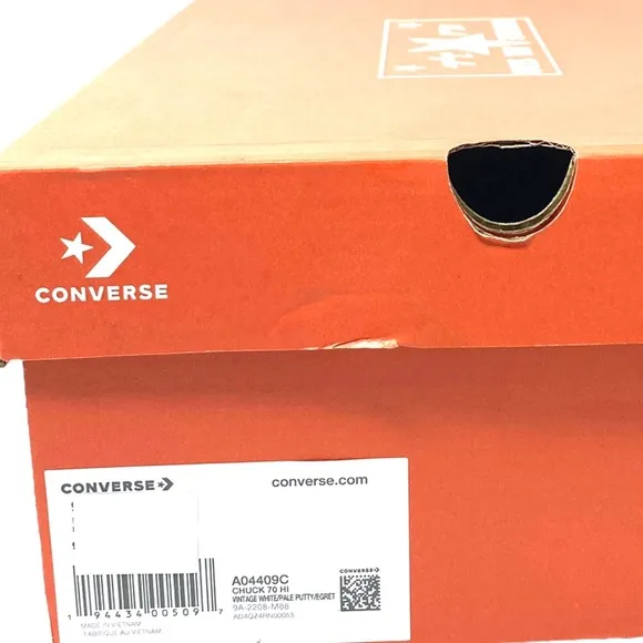 Converse Chuck 70 Sneaker Hi Vintage White Casual Womens Canvas Suede A04409C
