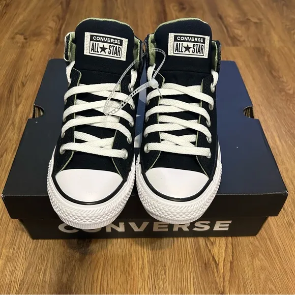 CONVERSE Chuck Taylor All Star Mid 'High Street Logo Mix' lace up shoes sz7 new
