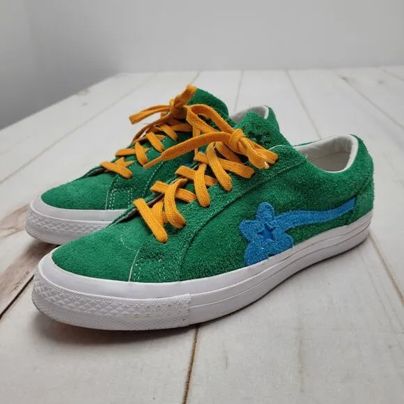 Converse Golf Le Fleur Tyler the Creator green suede shoes sneakers