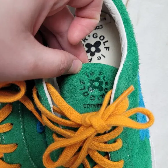 Converse Golf Le Fleur Tyler the Creator green suede shoes sneakers