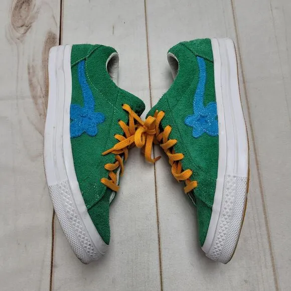 Converse Golf Le Fleur Tyler the Creator green suede shoes sneakers