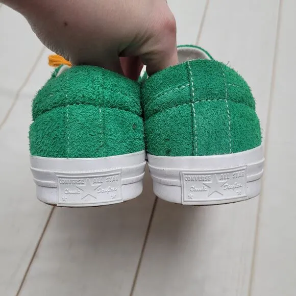 Converse Golf Le Fleur Tyler the Creator green suede shoes sneakers