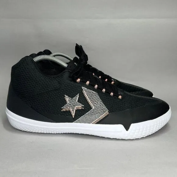 Converse Men's All Star BB Evo Mid Hi-Vis Collection Black Sunset Glow Sneakers