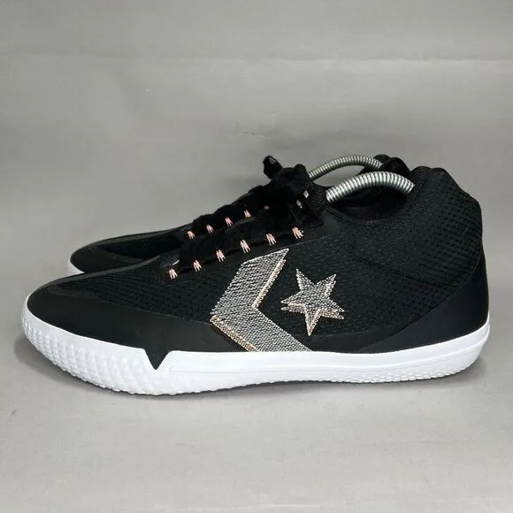 Converse Men's All Star BB Evo Mid Hi-Vis Collection Black Sunset Glow Sneakers