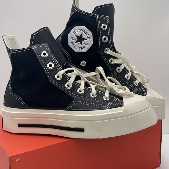 Converse WMNS Black High-Top Sneakers A06435CCHUCK 70 DE LUXE SQUARED HIBLACK/