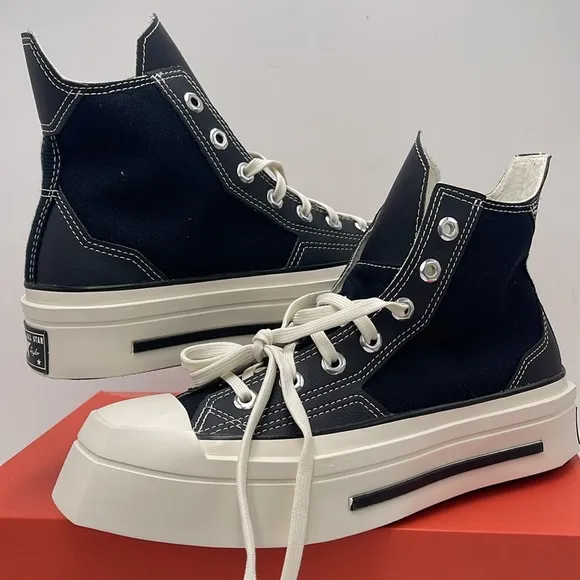 Converse WMNS Black High-Top Sneakers A06435CCHUCK 70 DE LUXE SQUARED HIBLACK/