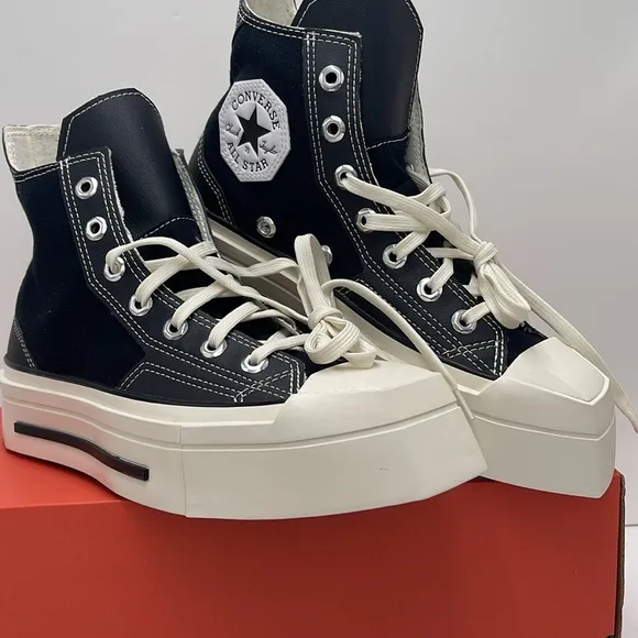 Converse WMNS Black High-Top Sneakers A06435CCHUCK 70 DE LUXE SQUARED HIBLACK/