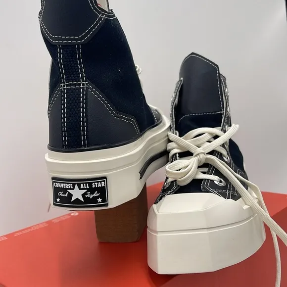 Converse WMNS Black High-Top Sneakers A06435CCHUCK 70 DE LUXE SQUARED HIBLACK/