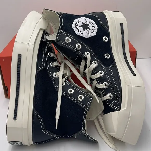 Converse WMNS Black High-Top Sneakers A06435CCHUCK 70 DE LUXE SQUARED HIBLACK/