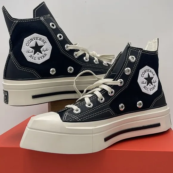 Converse WMNS Black High-Top Sneakers A06435CCHUCK 70 DE LUXE SQUARED HIBLACK/