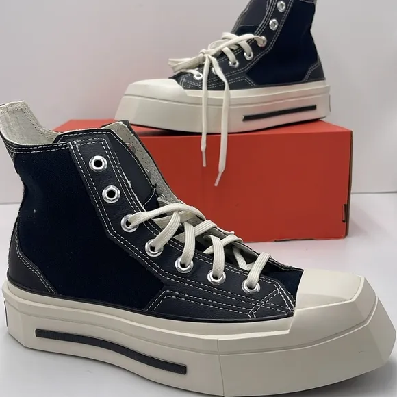 Converse WMNS Black High-Top Sneakers A06435CCHUCK 70 DE LUXE SQUARED HIBLACK/