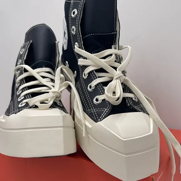 Converse WMNS Black High-Top Sneakers A06435CCHUCK 70 DE LUXE SQUARED HIBLACK/