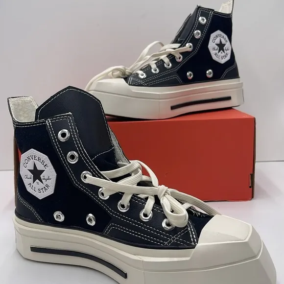 Converse WMNS Black High-Top Sneakers A06435CCHUCK 70 DE LUXE SQUARED HIBLACK/