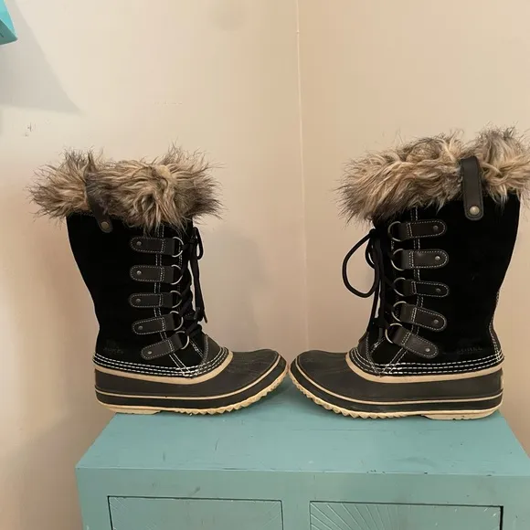COPY - SOREL Joan of Arctic Black Quarry Winter Snow Boots