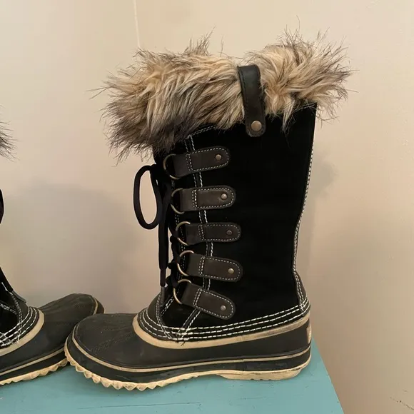 COPY - SOREL Joan of Arctic Black Quarry Winter Snow Boots