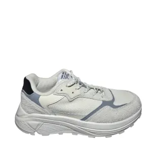 Darc Sport White and Gray Athletic Shoes with Chunky Sole