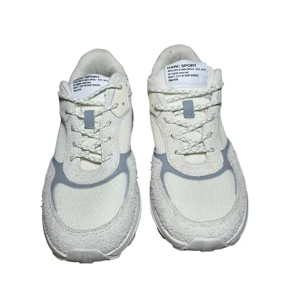 Darc Sport White and Gray Athletic Shoes with Chunky Sole