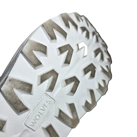Darc Sport White and Gray Athletic Shoes with Chunky Sole