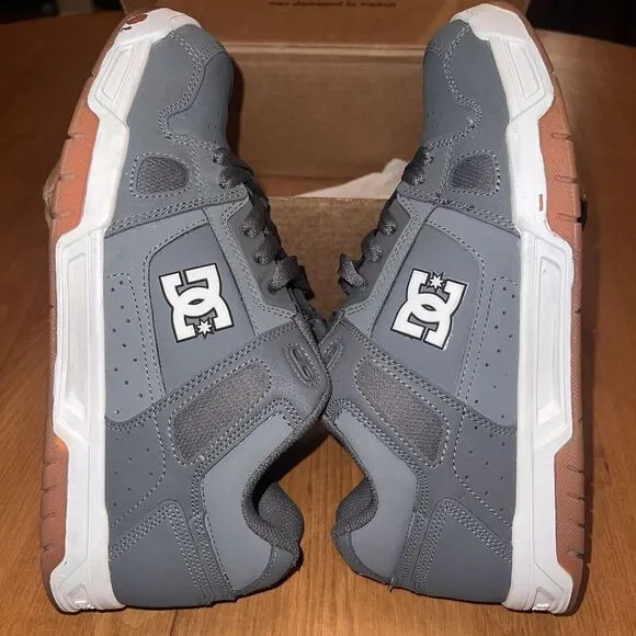 DC Shoes Stag Mens Size 11 Gray White Skateboard  320188