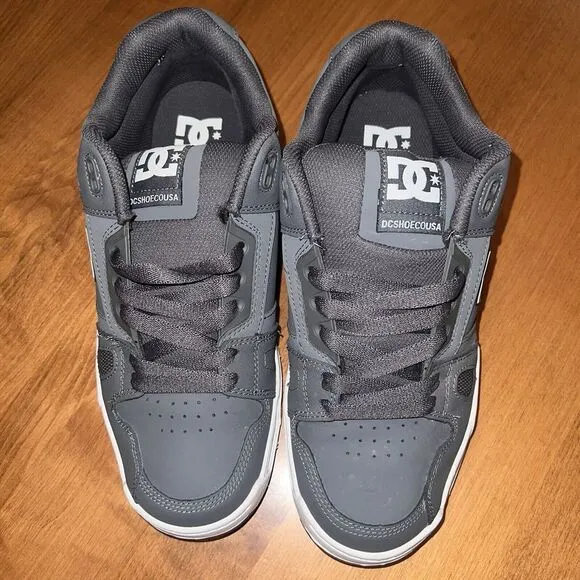 DC Shoes Stag Mens Size 11 Gray White Skateboard  320188