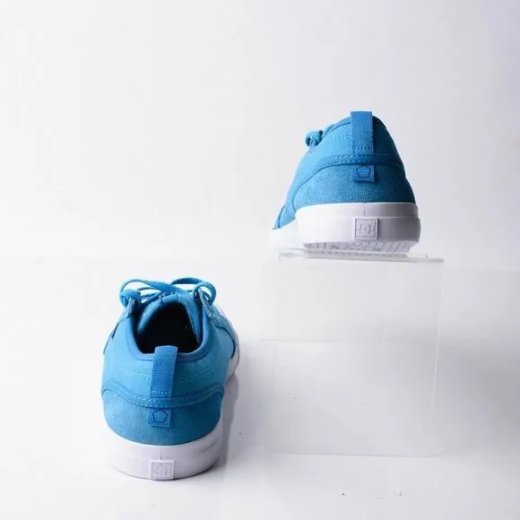DC Youths Evan Boys Aqua Blue Leather Skateboard Shoes Sneakers Sz 7 Eu 39 Low