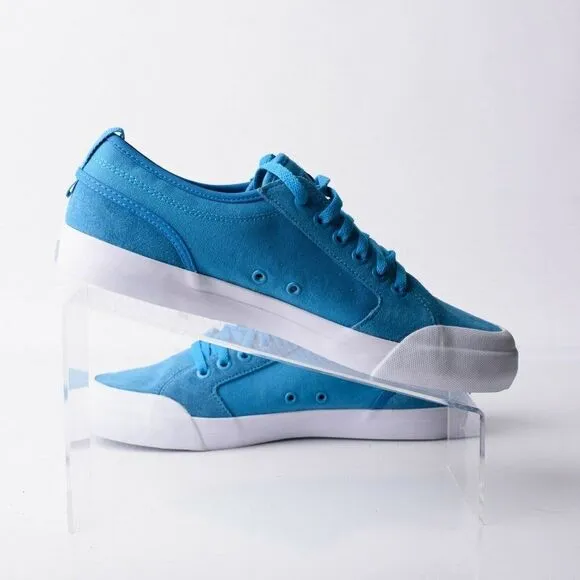 DC Youths Evan Boys Aqua Blue Leather Skateboard Shoes Sneakers Sz 7 Eu 39 Low