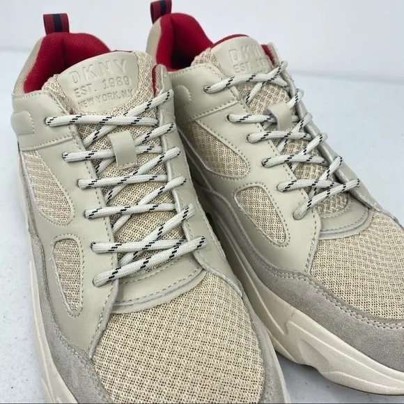 Dkny STEVEN Lace Up Sneaker Cow Leather/Mesh Shoes