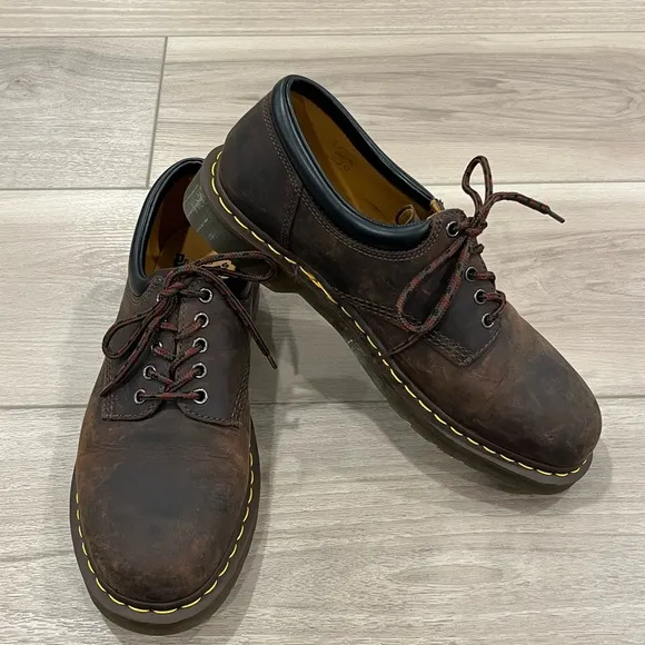 Dr. Martens 11849 Air Wair Brown Leather Casual Oxford Shoes US Men's 12