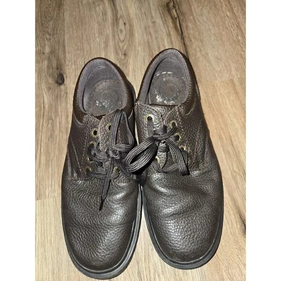 Dr Martens Ashfeld Shoes Mens 9 Brown Pebbled Leather Oxfords Casual Business