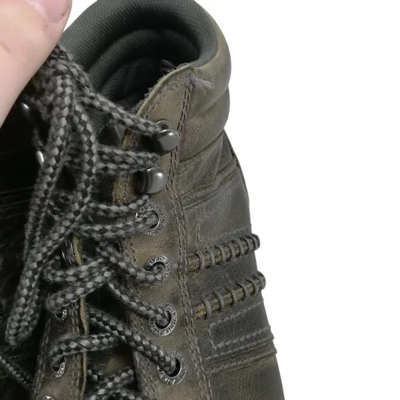 Dr Martens Calvin Brown Leather Distressed Chukka Hiking Combat Boots Size 9