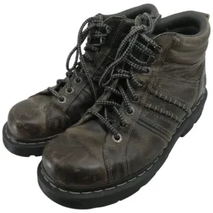 Dr Martens Calvin Brown Leather Distressed Chukka Hiking Combat Boots Size 9