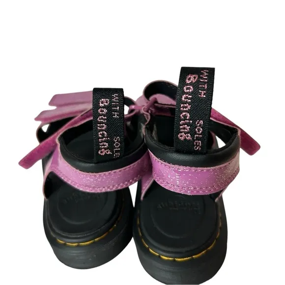 Dr Martens Klaire Pink Glitter Sandals Kids Girls Size US 1.