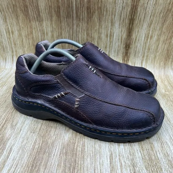 Dr. Martens Mawgan Men's Size 9 Brown Leather Low Top Sneakers Shoes Casual