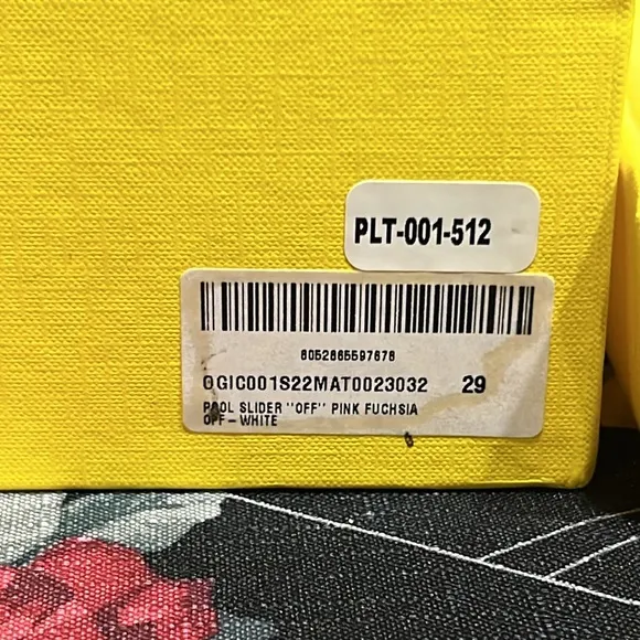 DS OFF-WHITE KIDS VIRGIL ABLOH PINK FUCHSIA SLIDES SANDALS SZ 12C NIB RARE