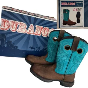 Durango Women’s 6.5M Brown &amp; Turquoise Lady Rebel Western Cowgirl Boots #DWRD016